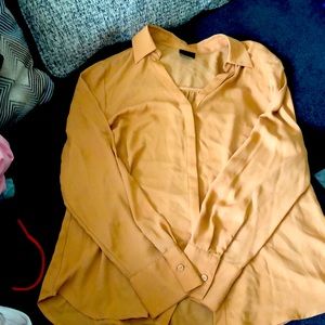 Tan Worthington sheer blouse